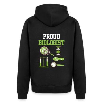Fier biologiste Professeur de biologie - Veste à capuche bio Premium Unisexe - noir - Dos - Nico (187cm)