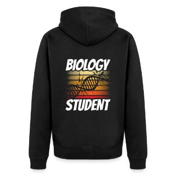Biology Student Biology Student Biologist Profession - Unisex Premium Organic Zip Hoodie - black - Back - Nico (187cm)
