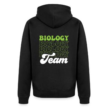 Équipe de biologie Biologiste Biologiste Professeur de biologie - Veste à capuche bio Premium Unisexe - noir - Dos - Nico (187cm)