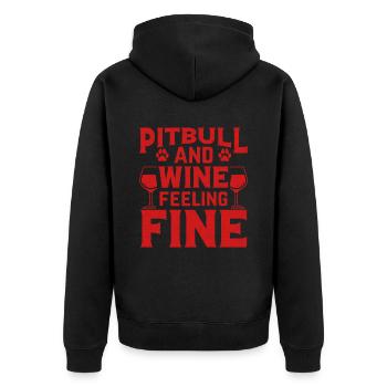 Pitbull et vin se sentent bien - Veste à capuche bio Premium Unisexe - noir - Dos - Nico (187cm)