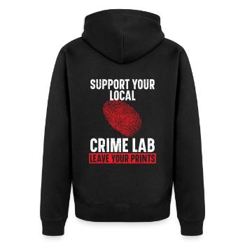 Soutenez votre laboratoire criminel local Hinterl - Veste à capuche bio Premium Unisexe - noir - Dos - Nico (187cm)