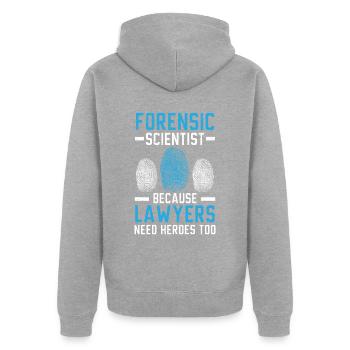 Le médecin légiste Weil est également avocat - Veste à capuche bio Premium Unisexe - gris chiné - Dos - Nico (187cm)