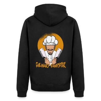 Chef Chef Chef Dictons Cuisine Dicton - Veste à capuche bio Premium Unisexe - noir - Dos - Nico (187cm)