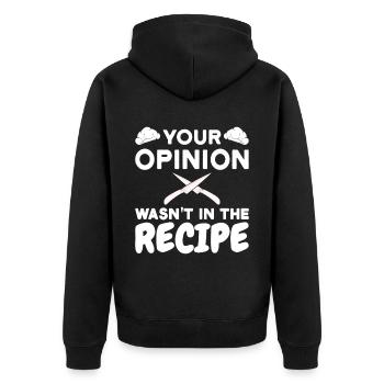 Chef Chef Cooking Saying - Unisex Premium Organic Zip Hoodie - black - Back - Nico (187cm)