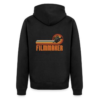 Cinéaste Cinéaste Caméra Rétro Cinématographe - Veste à capuche bio Premium Unisexe - noir - Dos - Nico (187cm)