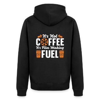 Filmmaking It's Not Coffee It's Director Filmmaker - Unisex Premium Organic Zip Hoodie - black - Back - Nico (187cm)