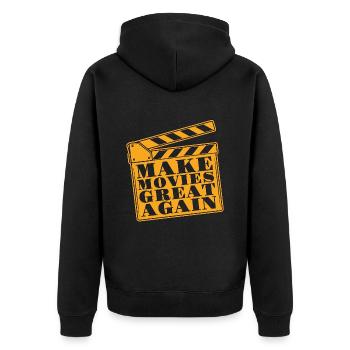Filmmaking Make Movies Great Again Movie Director - Unisex Premium Organic Zip Hoodie - black - Back - Nico (187cm)