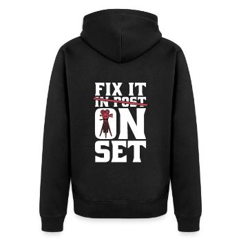 Filmmaking Fix It On Set Cinematographer Filmmaker - Unisex Premium Organic Zip Hoodie - black - Back - Nico (187cm)