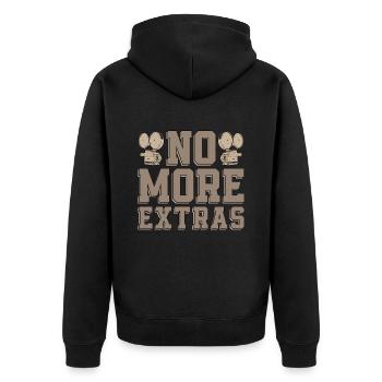 Filmmaking No More Extras Cinematography Filmmaker - Unisex Premium Organic Zip Hoodie - black - Back - Nico (187cm)