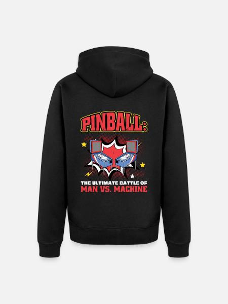 Pinball - Man Vs. Machine - Unisex Premium Bio Zip Hoodie - Schwarz