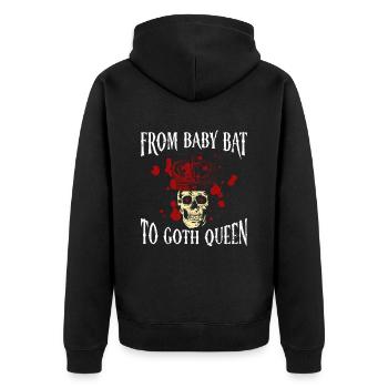 From Baby Bat to Goth Queen Gothic - Unisex Premium Organic Zip Hoodie - black - Back - Nico (187cm)