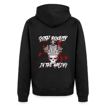 Goth Royalty In The Making - Baby Bat Gothic - Unisex Premium Organic Zip Hoodie - black - Back - Nico (187cm)