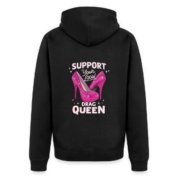 Soutenez votre drag queen Pride locale - Veste à capuche bio Premium Unisexe - noir - Dos - Nico (187cm)