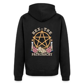 Le féminisme envoûte le patriarcat de manière féministe - Veste à capuche bio Premium Unisexe - noir - Dos - Nico (187cm)