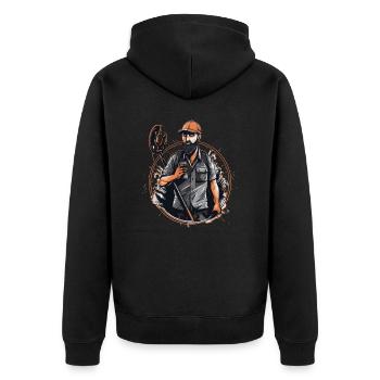 Détecteurs Sondler Sondeln Funny Coffee - Veste à capuche bio Premium Unisexe - noir - Dos - Nico (187cm)