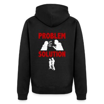 Makeup Art Makeup Artist Makeup Problem Solution - Unisex Premium Organic Zip Hoodie - black - Back - Nico (187cm)