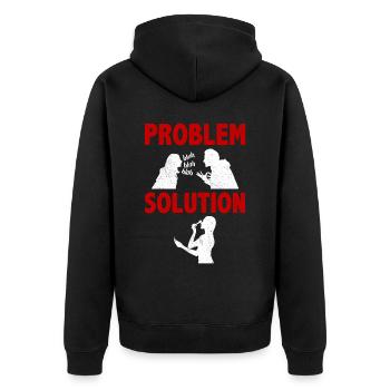 Makeup Art Makeup Artist Makeup Problem Solution - Unisex Premium Organic Zip Hoodie - black - Back - Nico (187cm)