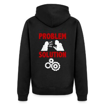 Solution au problème du collecteur de métaux de collecte de métaux - Veste à capuche bio Premium Unisexe - noir - Dos - Nico (187cm)