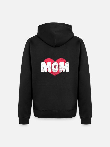 Mama Mom Gift - Unisex Premium Organic Zip Hoodie - black