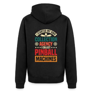 Flipper Retro Pinball Flipperautomat Bumper - Veste à capuche bio Premium Unisexe - noir - Dos - Nico (187cm)