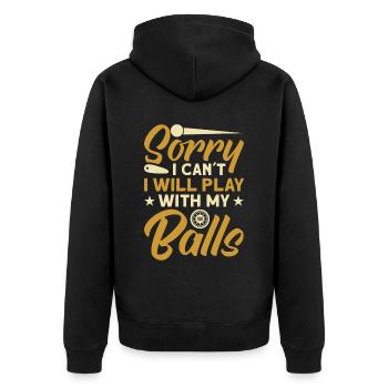 Flipper Retro Pinball Flipperautomat Bumper - Unisex Premium Organic Zip Hoodie - black - Back - Nico (187cm)