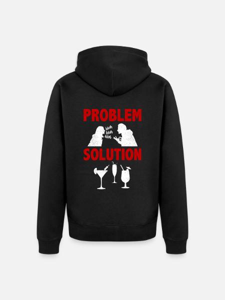 Mixology Bartending Alcohols Problem Solution - Unisex Premium Bio Zip Hoodie - Schwarz