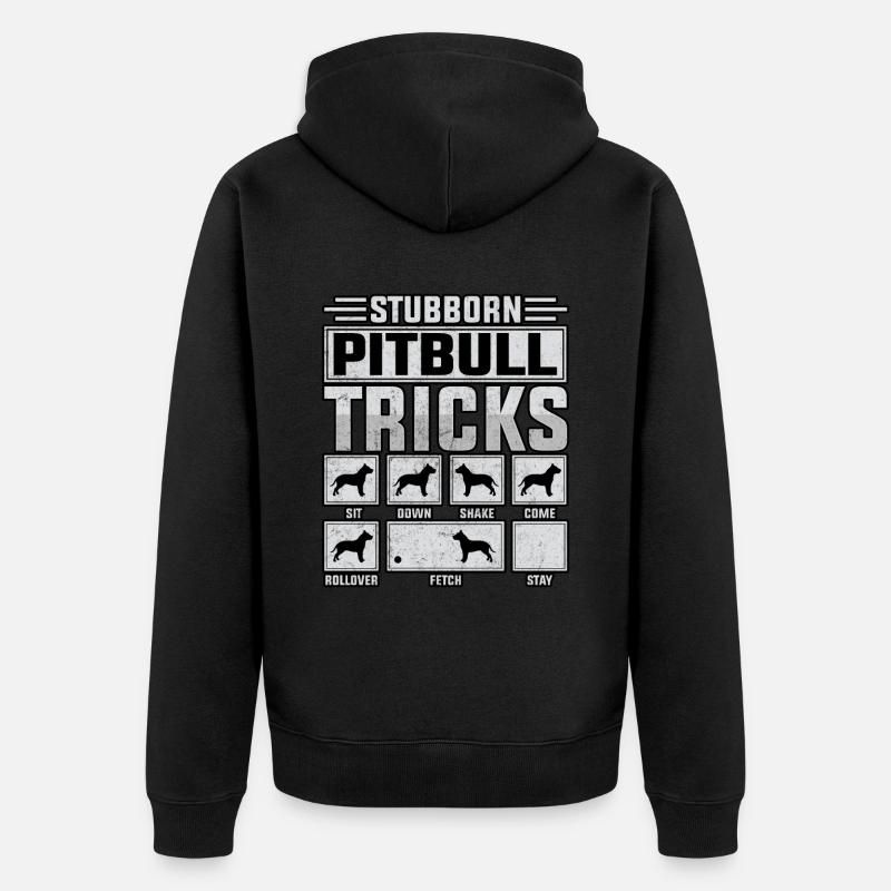 Astuces de pitbull tenaces - Veste à capuche bio Premium Unisexe - noir