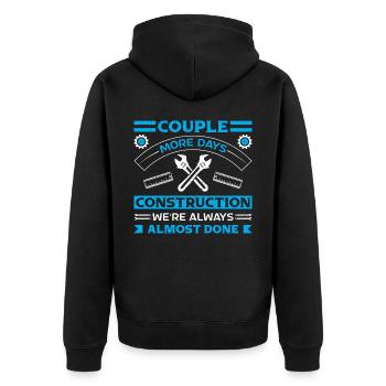 Conception de bâtiment pour hommes Papa Ouvrier de la construction - Veste à capuche bio Premium Unisexe - noir - Dos - Nico (187cm)