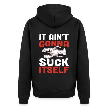 Well, it won't get itself spiny crayfish - Unisex Premium Organic Zip Hoodie - black - Back - Nico (187cm)