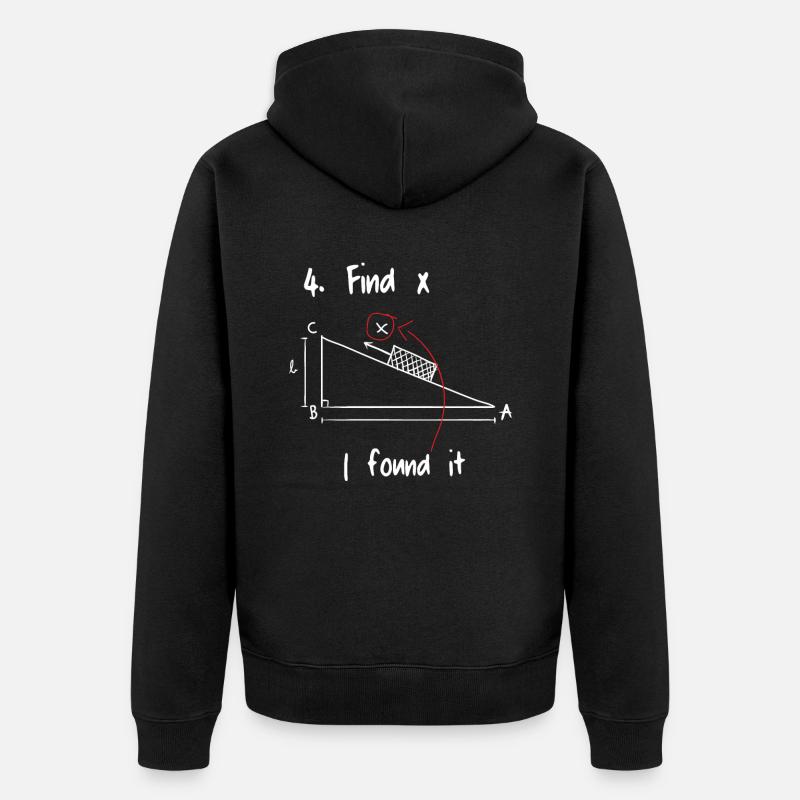 Trouver X Mathématiques Math - Veste à capuche bio Premium Unisexe - noir