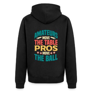 Flipper Retro Pinball Flipperautomat Bumper - Unisex Premium Bio Zip Hoodie - Schwarz - Hinten - Nico (187cm)