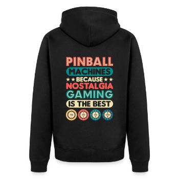 Flipper Retro Pinball Flipperautomat Bumper - Veste à capuche bio Premium Unisexe - noir - Dos - Nico (187cm)