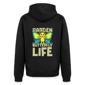 Jardinier amateur vie de jardin - Veste à capuche bio Premium Unisexe - noir - Dos - Nico (187cm)