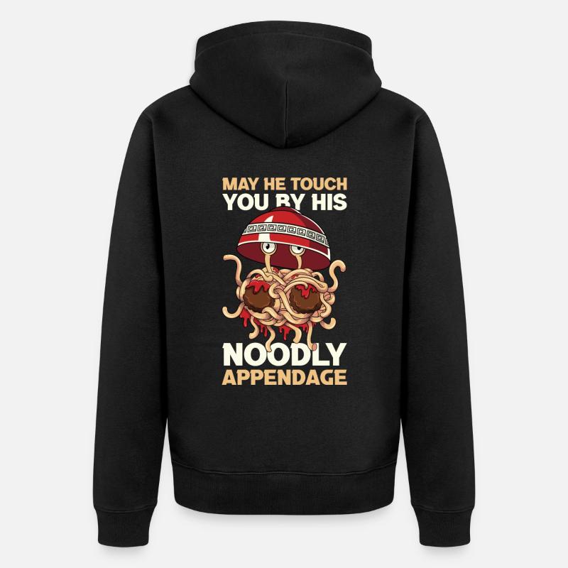 Monstre spaghetti volant FSM - Veste à capuche bio Premium Unisexe - noir