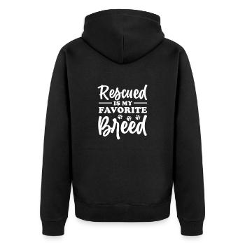 Sauvetage d’animaux - Veste à capuche bio Premium Unisexe - noir - Dos - Nico (187cm)