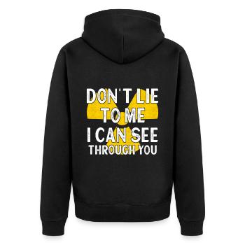 Radiologie Radiologe - Unisex Premium Bio Zip Hoodie - Schwarz - Hinten - Nico (187cm)