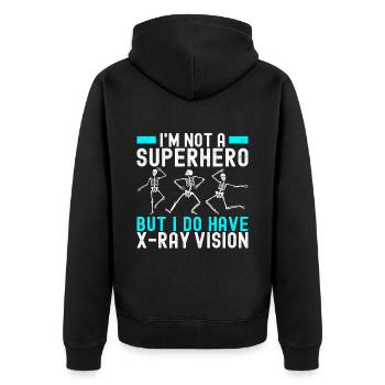 Radiology Radiologist - Unisex Premium Organic Zip Hoodie - black - Back - Nico (187cm)