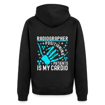 Radiology Radiologist - Unisex Premium Organic Zip Hoodie - black - Back - Nico (187cm)