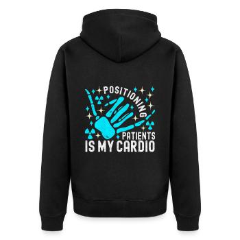 Radiology Radiologist - Unisex Premium Organic Zip Hoodie - black - Back - Nico (187cm)
