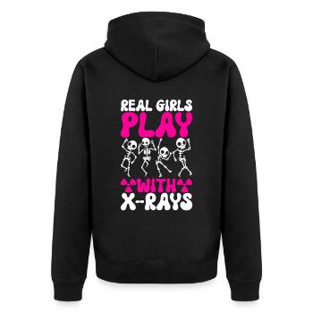 Radiology Radiologist - Unisex Premium Organic Zip Hoodie - black - Back - Nico (187cm)