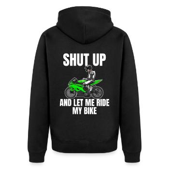 Motorcycle Lifestyle / Motorcycle / Motorcycles biker - Unisex Premium Organic Zip Hoodie - black - Back - Nico (187cm)