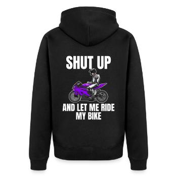 Motorcycle Lifestyle / Motorcycle / Motorcycles biker - Unisex Premium Organic Zip Hoodie - black - Back - Nico (187cm)