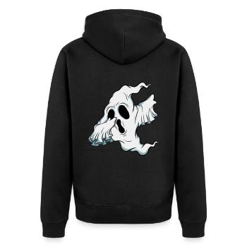 Dabbing Ghost Pumpkin Glowing Skeleton Halloween - Veste à capuche bio Premium Unisexe - noir - Dos - Nico (187cm)