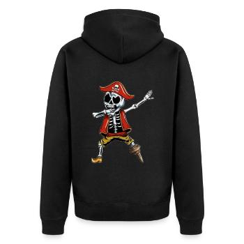 Dabbing Pirate Pumpkin brillant Halloween - Veste à capuche bio Premium Unisexe - noir - Dos - Nico (187cm)