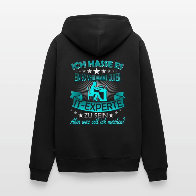 Informatiker It Experte Expert Computer Nerd Unisex Premium Bio Zip Hoodie