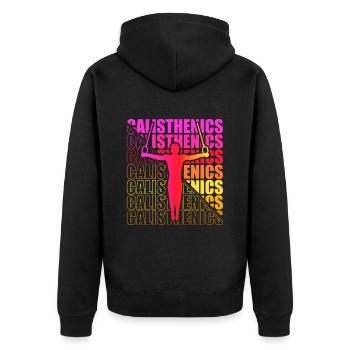 Motocross Enduro Motorcycle Freestyle Extreme Sport - Unisex Premium Organic Zip Hoodie - black - Back - Nico (187cm)