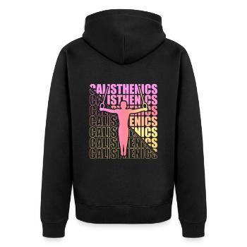 Motocross Enduro Motorcycle Freestyle Extreme Sport - Unisex Premium Organic Zip Hoodie - black - Back - Nico (187cm)