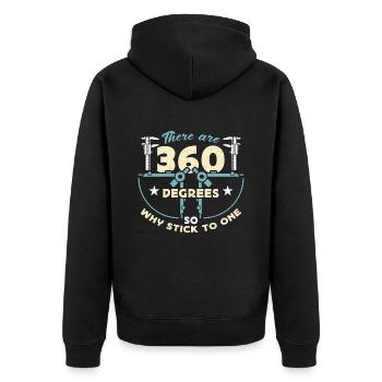 Architecture There Are 360 Degrees Architectural - Unisex Premium Organic Zip Hoodie - black - Back - Nico (187cm)