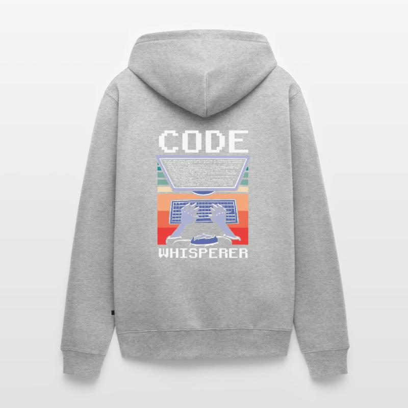 Code Whisperer Programmer Coding Coder Unisex Premium Organic Zip Hoodie
