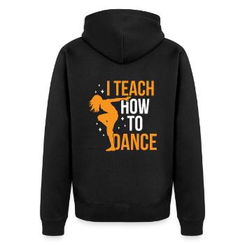 J’enseigne comment danser, école de danse, professeur de danse - Veste à capuche bio Premium Unisexe - noir - Dos - Nico (187cm)